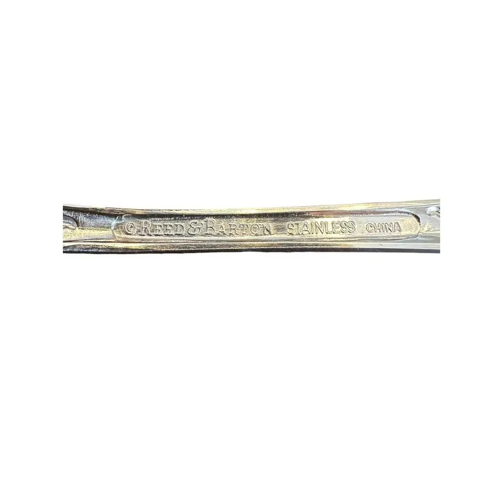 REED & BARTON Stainless QUEEN'S GARDEN Set Of 4 SOUP SPOONS 7